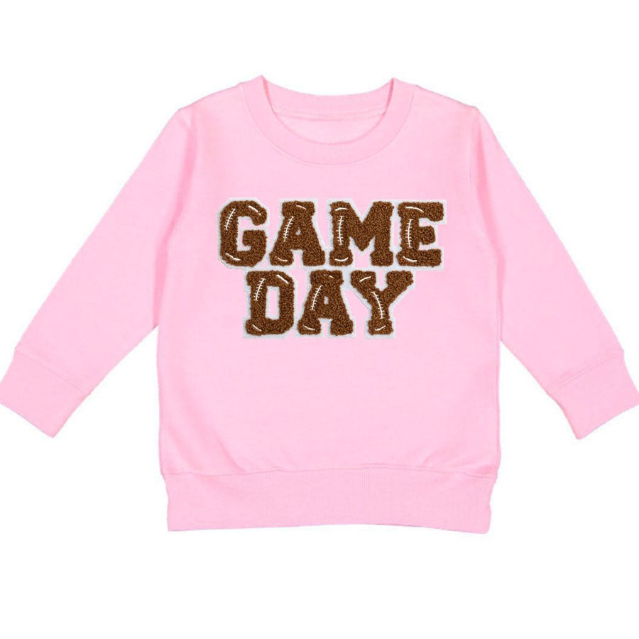 Game Day Patch Sweatshirt - Pink-SWEATSHIRTS & HOODIES-Sweet Wink-Joannas Cuties