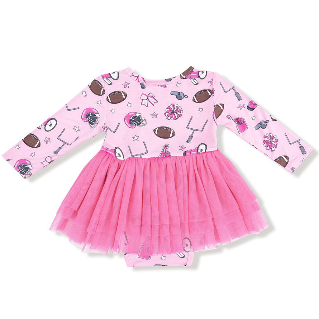 Game Day - Pink Long Sleeve Tutu Bodysuit