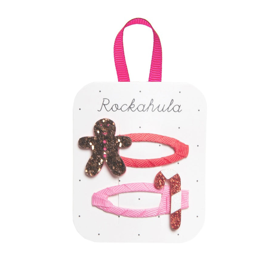 Gingerbread and Candy Cane Clips-HAIR ACCESSORIES-Rockahula Kids-Joannas Cuties