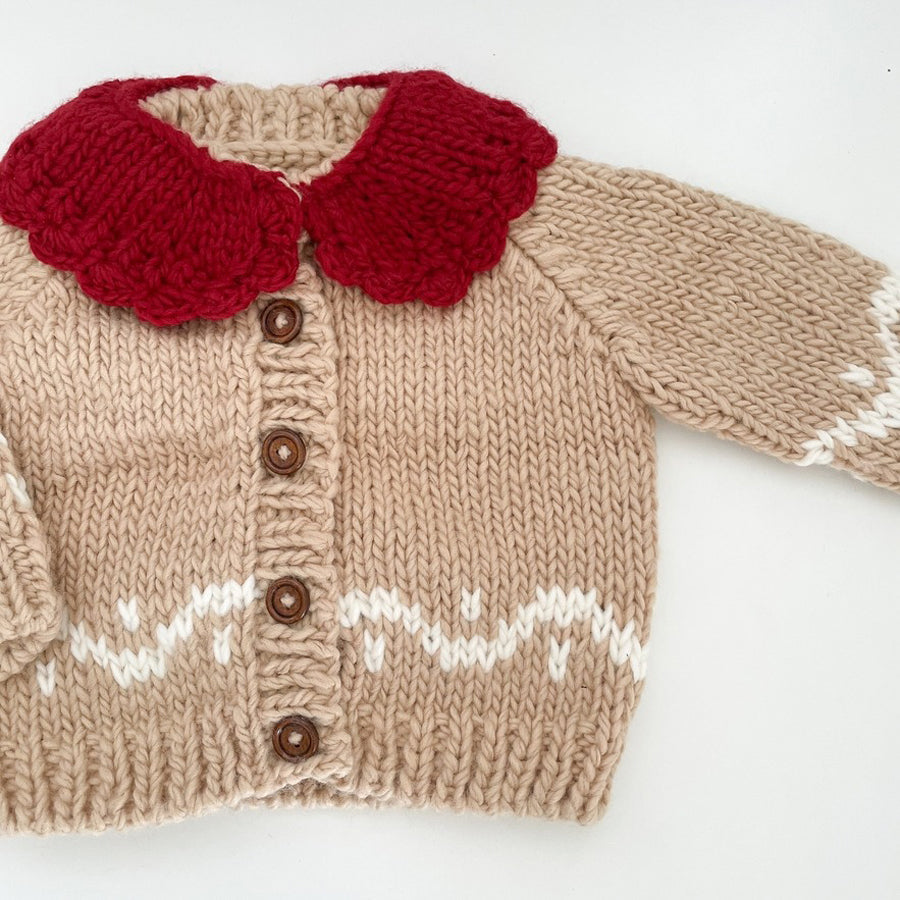 Gingerbread Cardigan - Kids and Baby Sweater-CARDIGANS & SWEATERS-The Blueberry Hill-Joannas Cuties