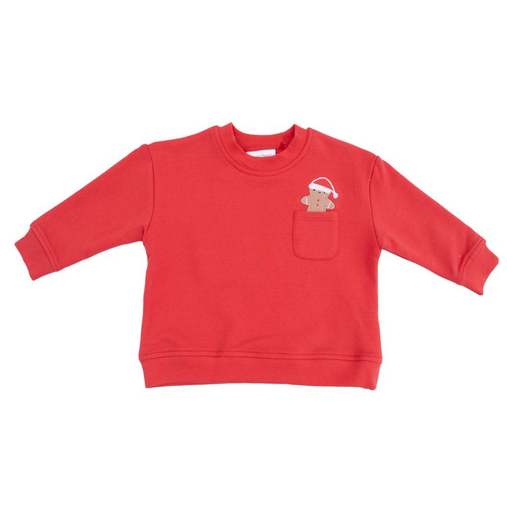 Gingerbread  Drop Sleeve Sweatshirt with Rib Cuffs + Pocket