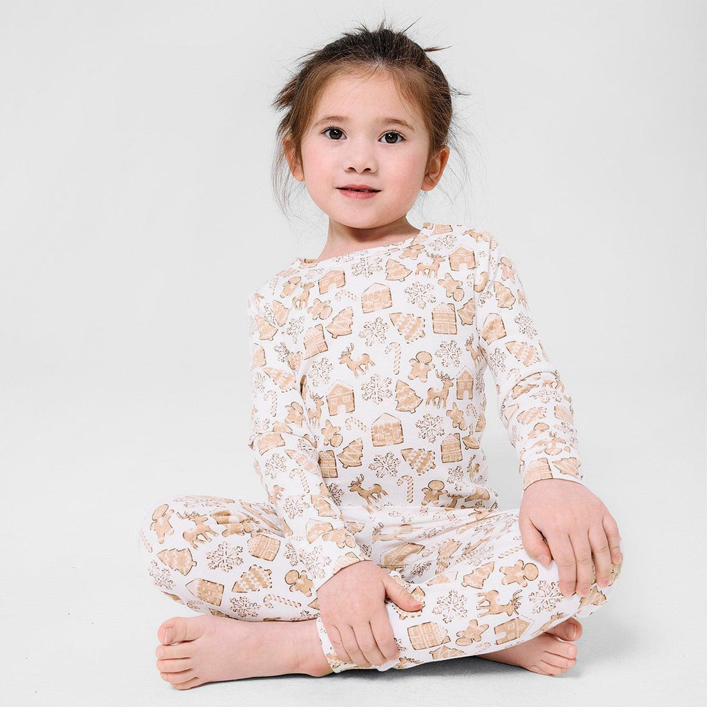 Gingerbread Lane Organic Cotton Magnetic No Drama Pajama Toddler Long Sleeve Set