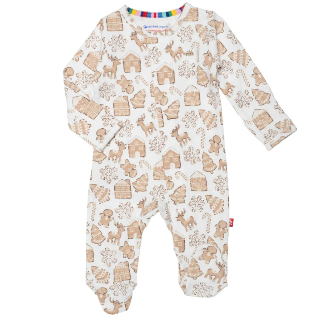 Gingerbread Lane Organic Cotton Magnetic Parents Favorite Footie