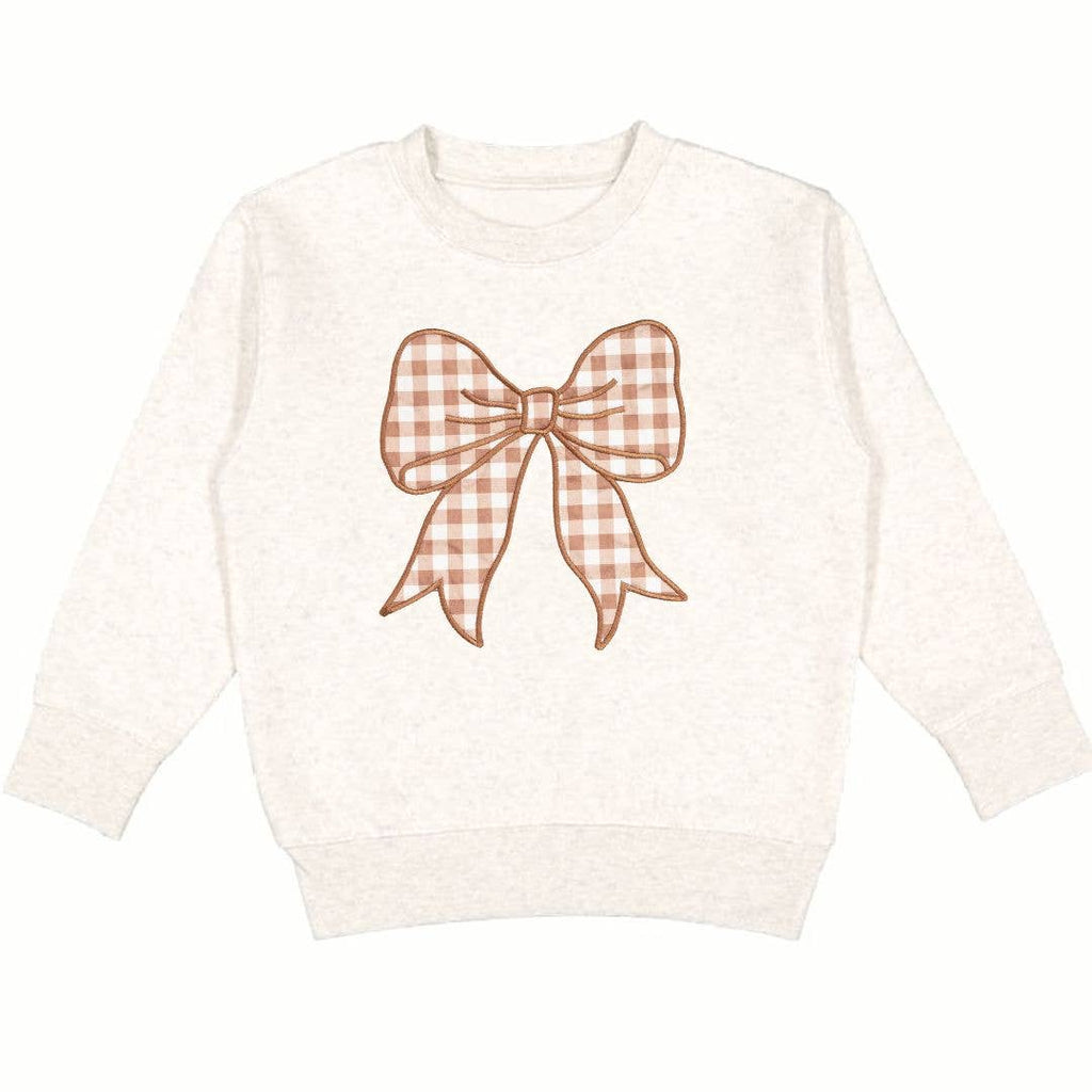 Gingham Bow Patch Sweatshirt