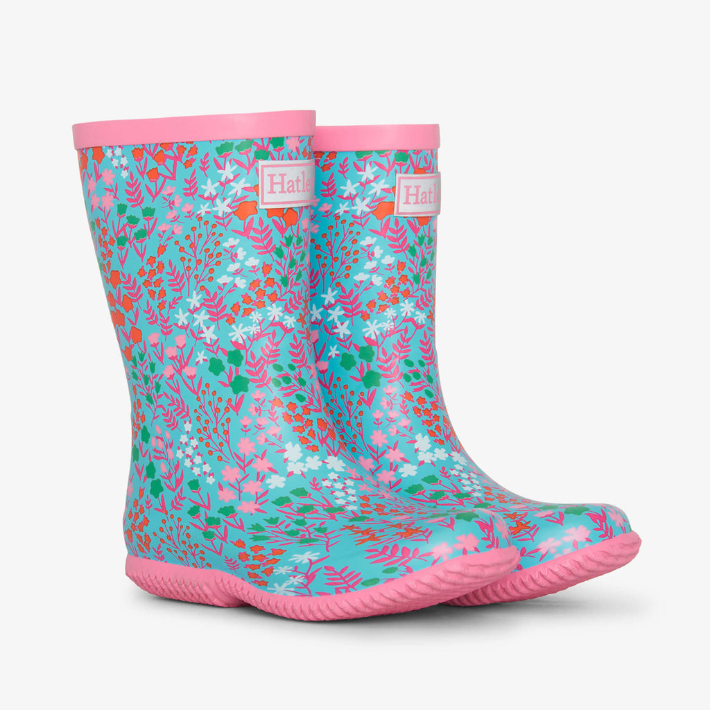 Girls Ditsy Floral Packable Rain Boots