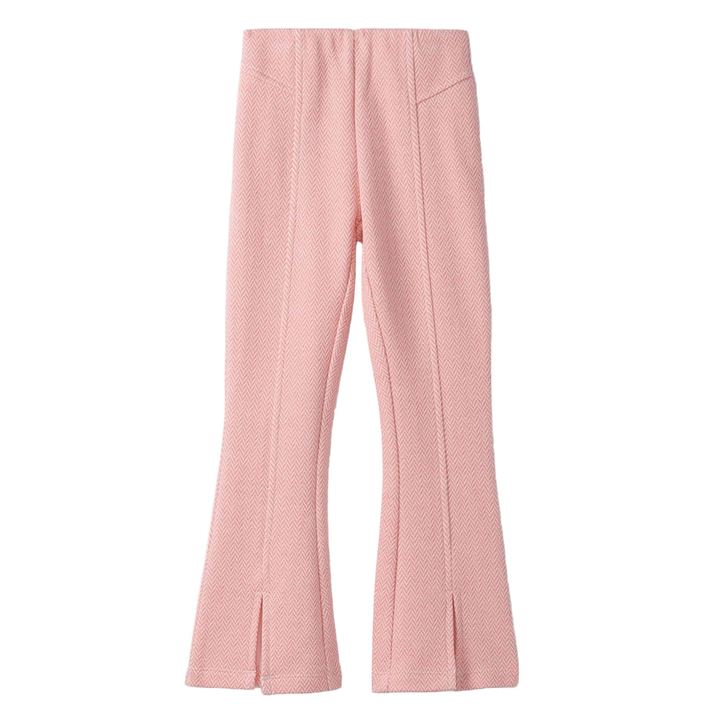 Pink pants on a light gray background
