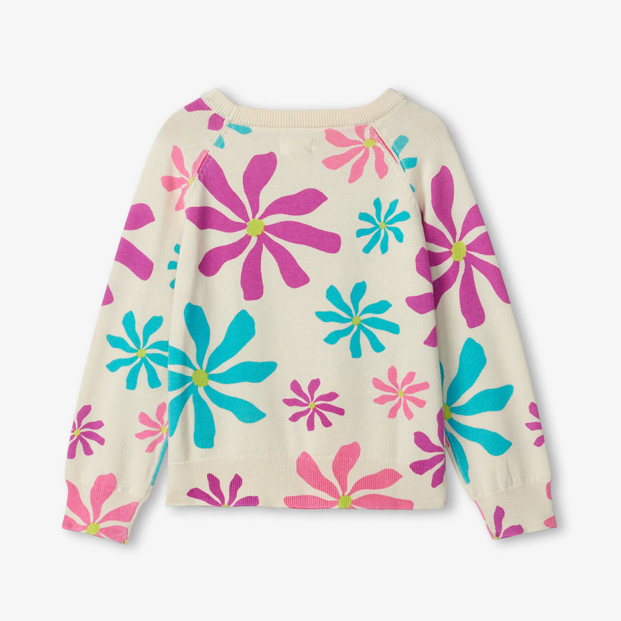 Girls Groovy Floral Sweater-CARDIGANS & SWEATERS-Hatley-Joannas Cuties
