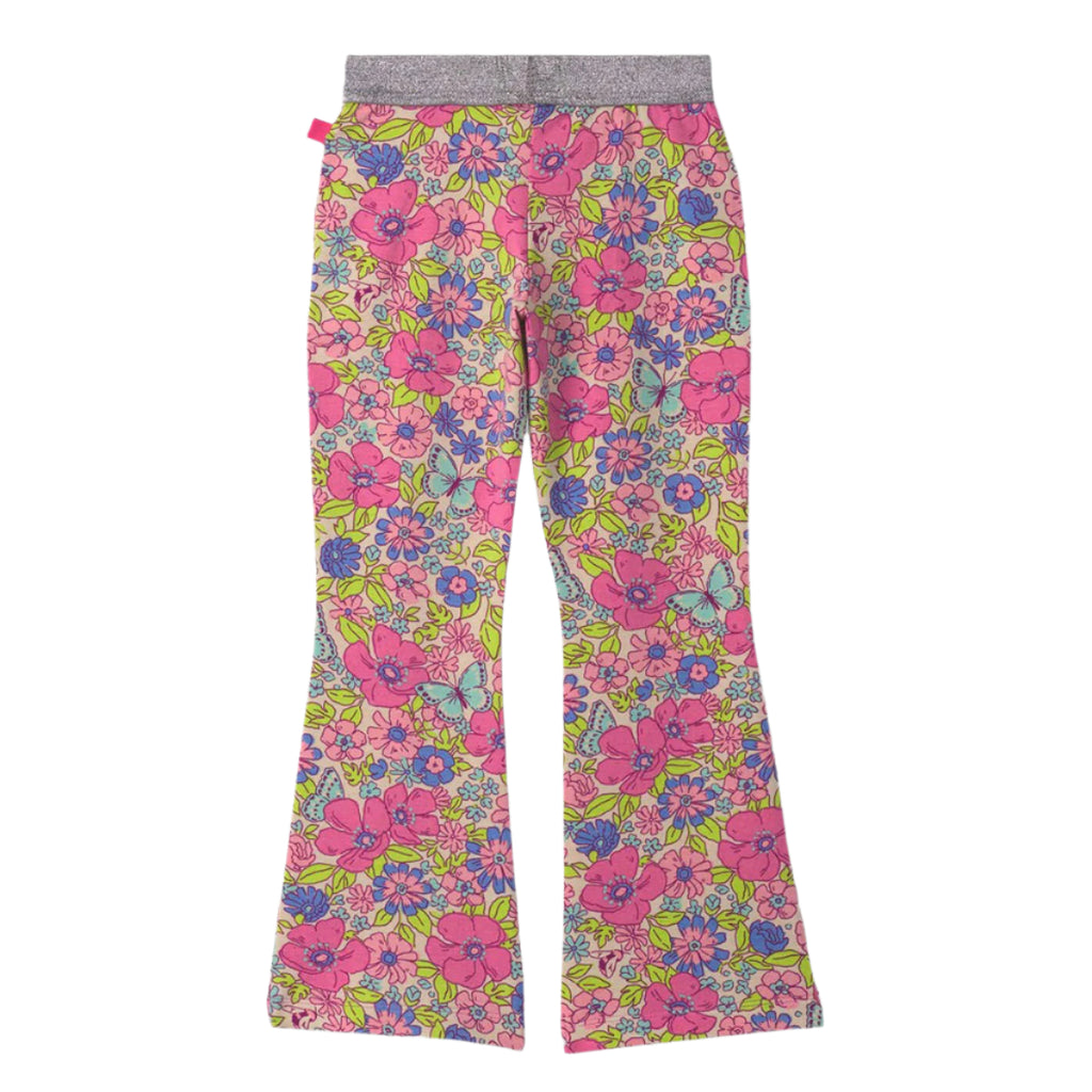 Girls Groovy Flowers Stretch Bell Bottoms