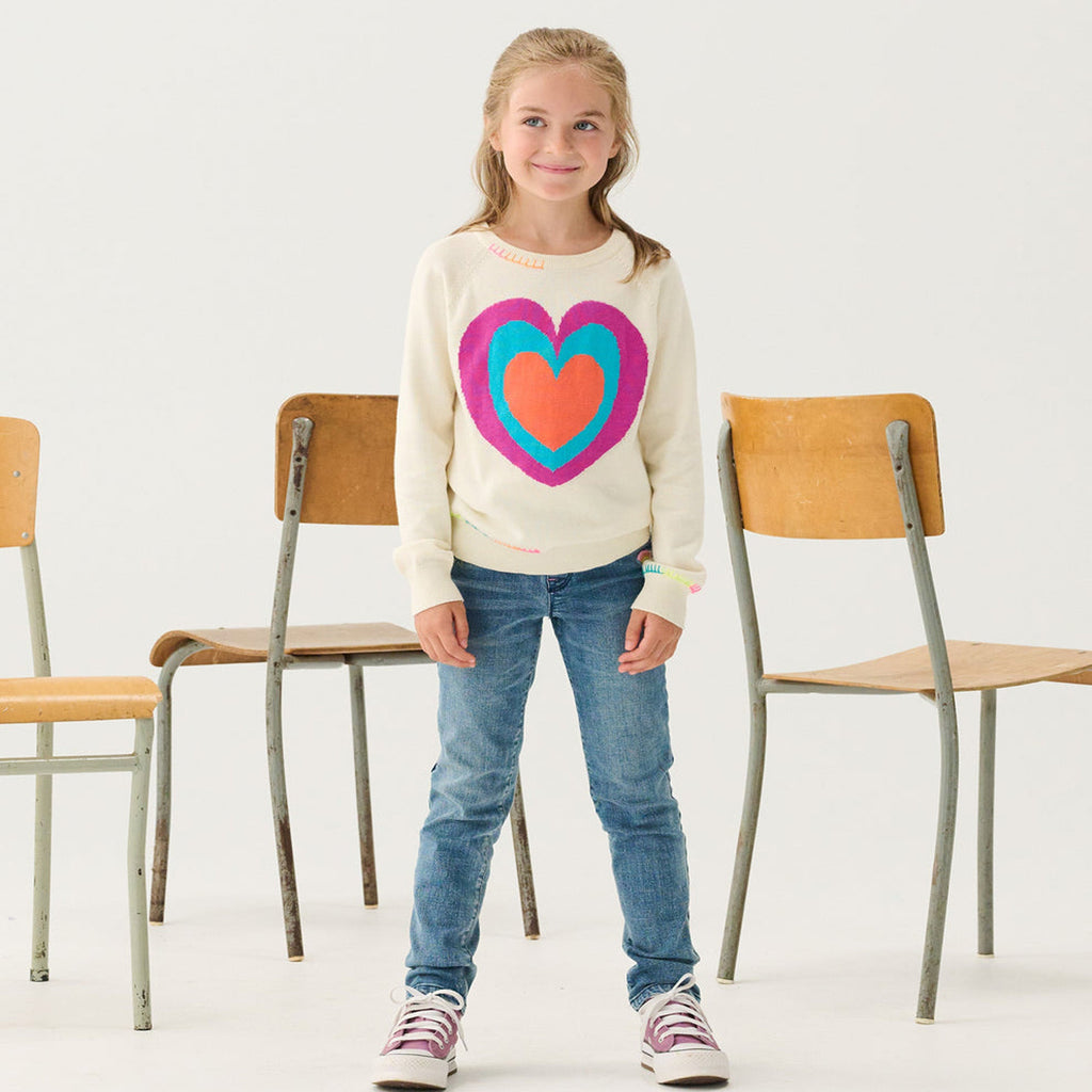 Girls Layered Hearts Sweater