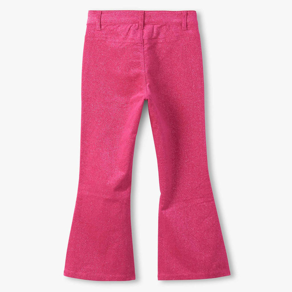 Girls Raspberry Rose Patch Pocket Flared Pants