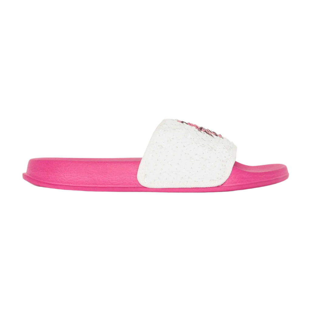 Girls Sequin Hearts Slides