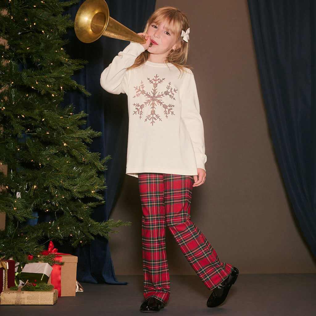 Girls Snowflake Pullover Sweater