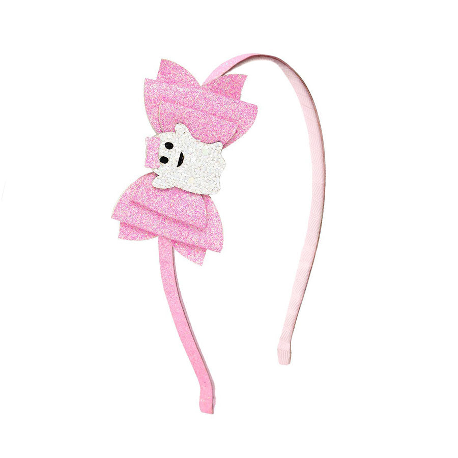 Girly Ghost Halloween Bow Headband-HEADBANDS-Sweet Wink-Joannas Cuties