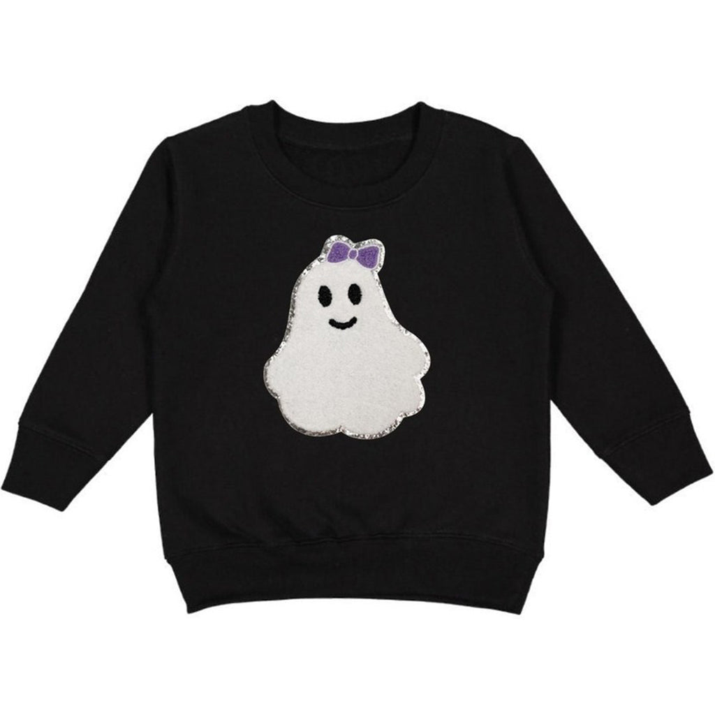 Girly Ghost Patch Halloween Sweatshirt