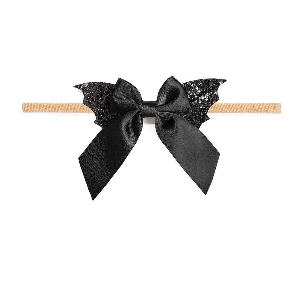 Glitter Bat Halloween Coquette Bow Baby Headband