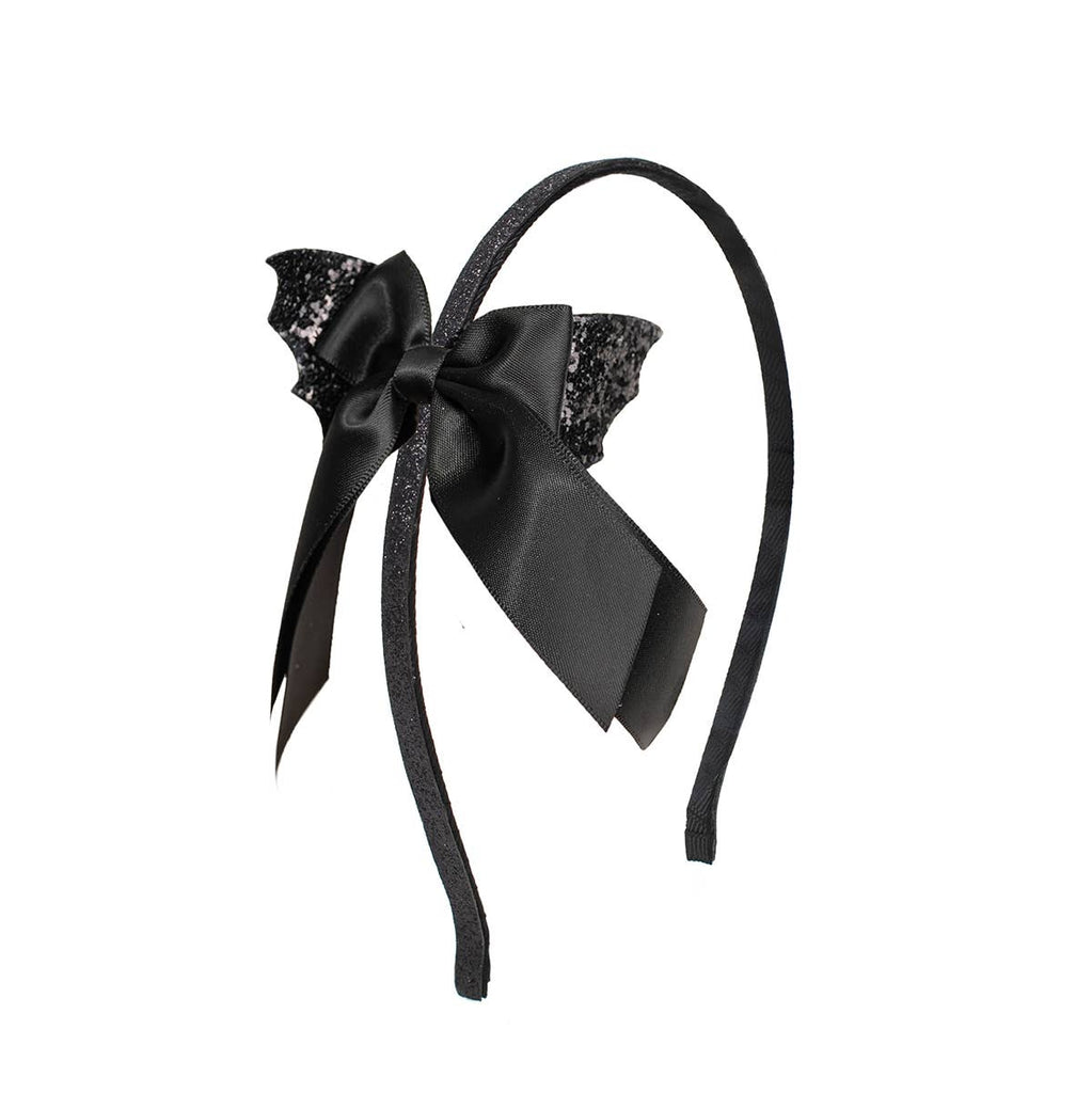 Glitter Bat Halloween Coquette Bow Headband