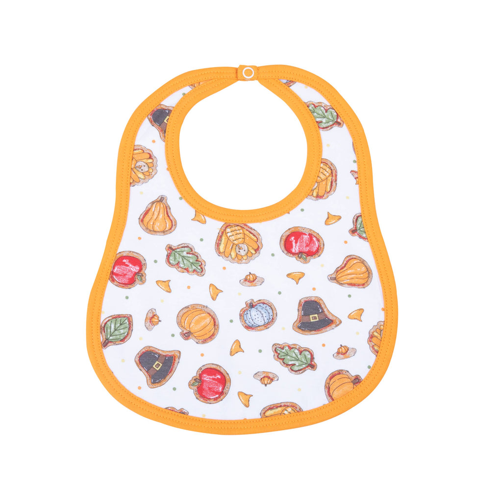 Gobble, Gobble Cookies Orange Printed Bib