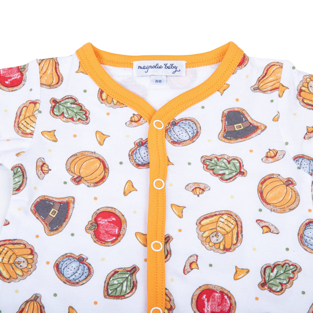 Gobble, Gobble Cookies Orange Printed Playsuit