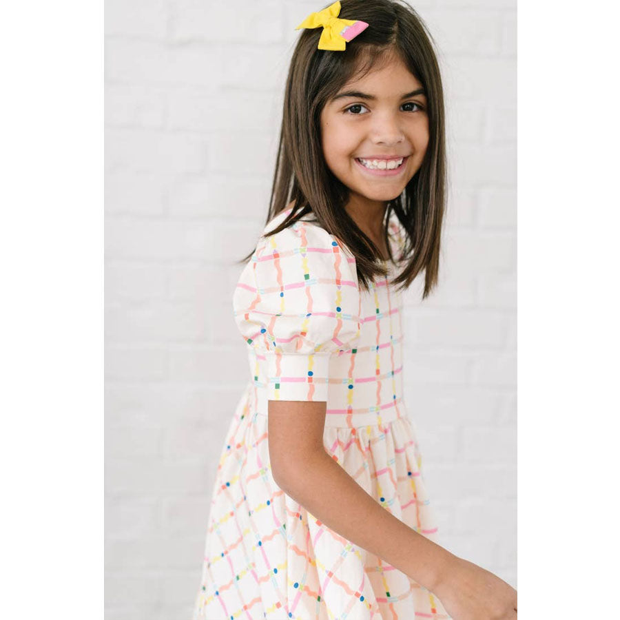 Puff Dress in Squiggles-DRESSES & SKIRTS-Ollie Jay-Joannas Cuties