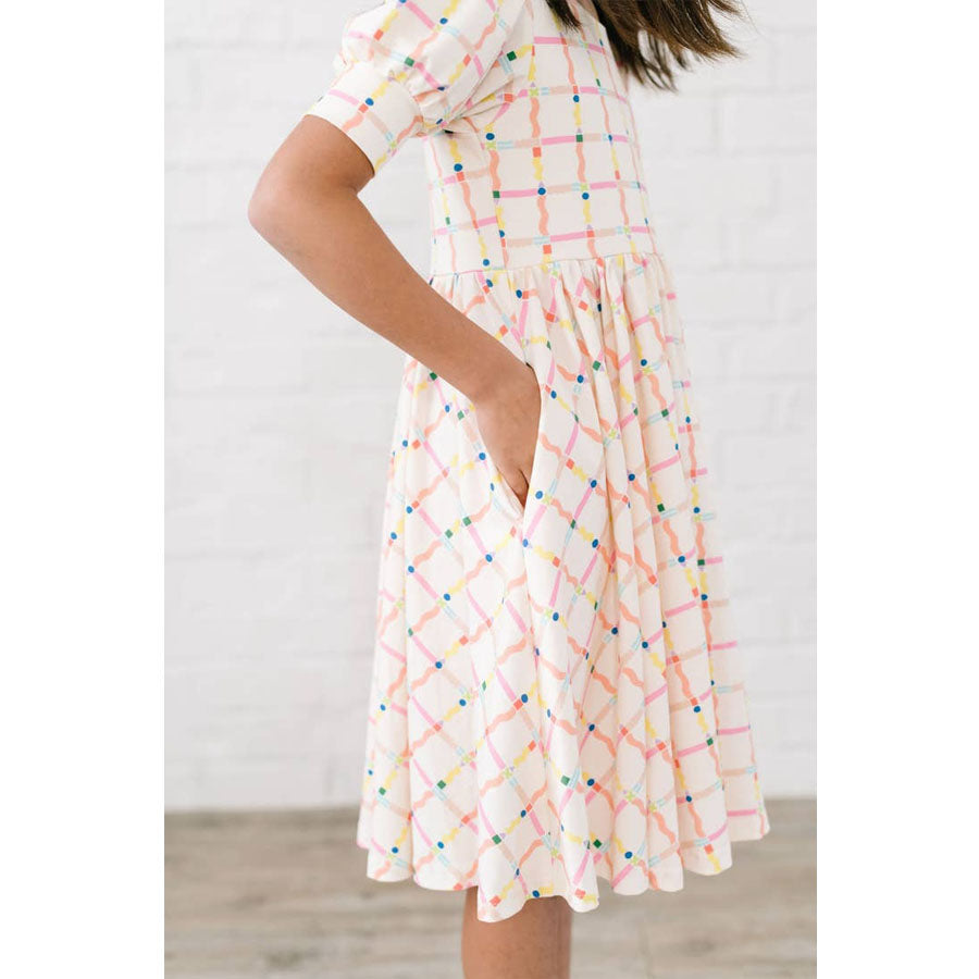 Puff Dress in Squiggles-DRESSES & SKIRTS-Ollie Jay-Joannas Cuties