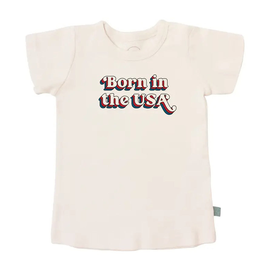 Graphic Tee - Born In The USA-TOPS-Finn + Emma-Joannas Cuties