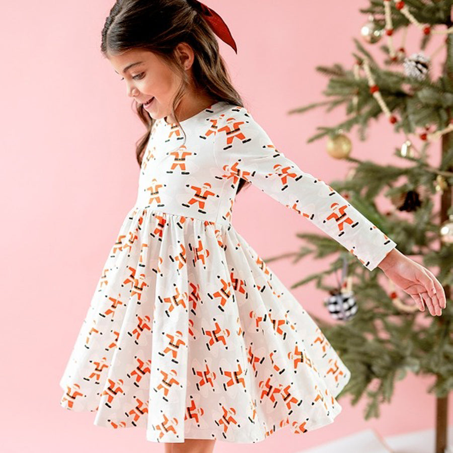 Gwendolyn Dress in Santa Angels - Pocket Twirl Dress-DRESSES & SKIRTS-Ollie Jay-Joannas Cuties