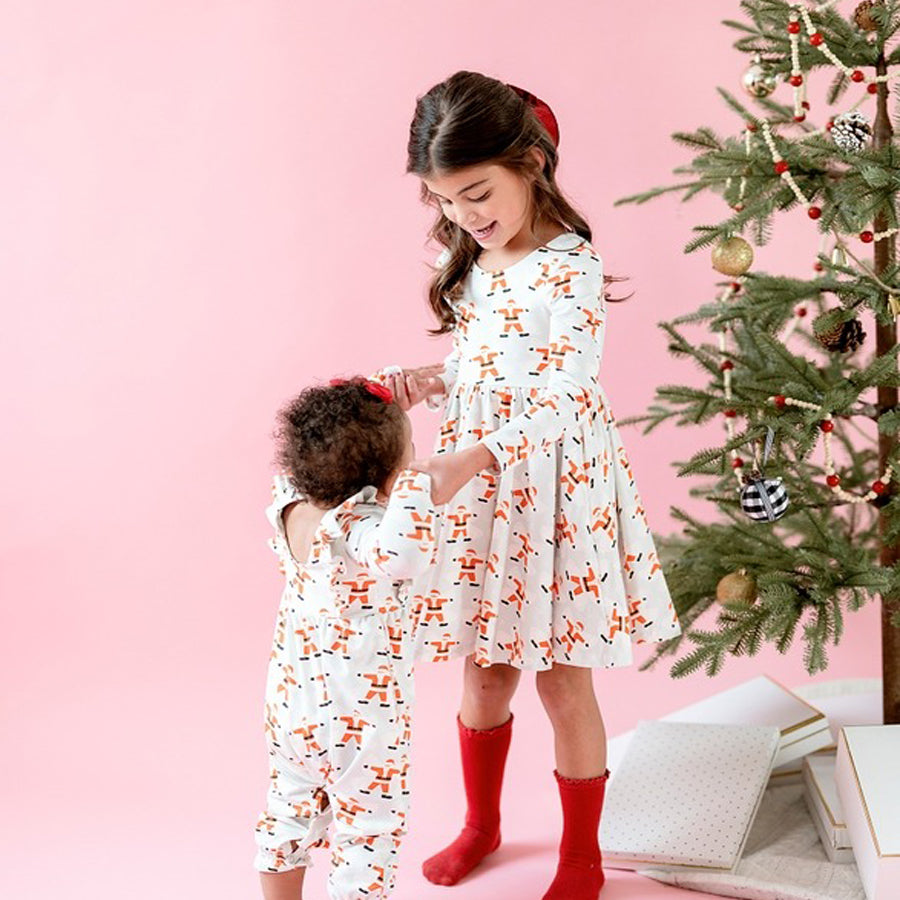 Gwendolyn Dress in Santa Angels - Pocket Twirl Dress-DRESSES & SKIRTS-Ollie Jay-Joannas Cuties