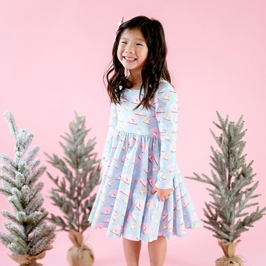 Gwendolyn Dress in Snow Globe-DRESSES & SKIRTS-Ollie Jay-Joannas Cuties