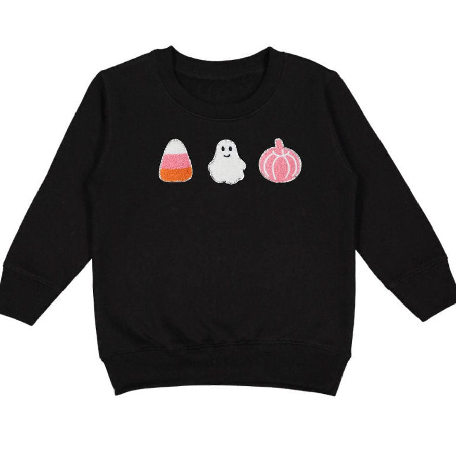 Halloween Treats Patch Sweatshirt-SWEATSHIRTS & HOODIES-Sweet Wink-Joannas Cuties
