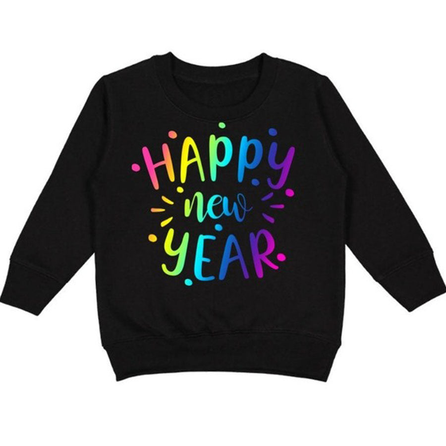 Happy New Year Confetti Sweatshirt-SWEATSHIRTS & HOODIES-Sweet Wink-Joannas Cuties