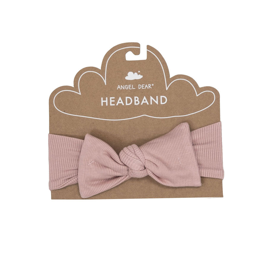 Headband - Rib Silver Pink-HEADBANDS-Angel Dear-Joannas Cuties