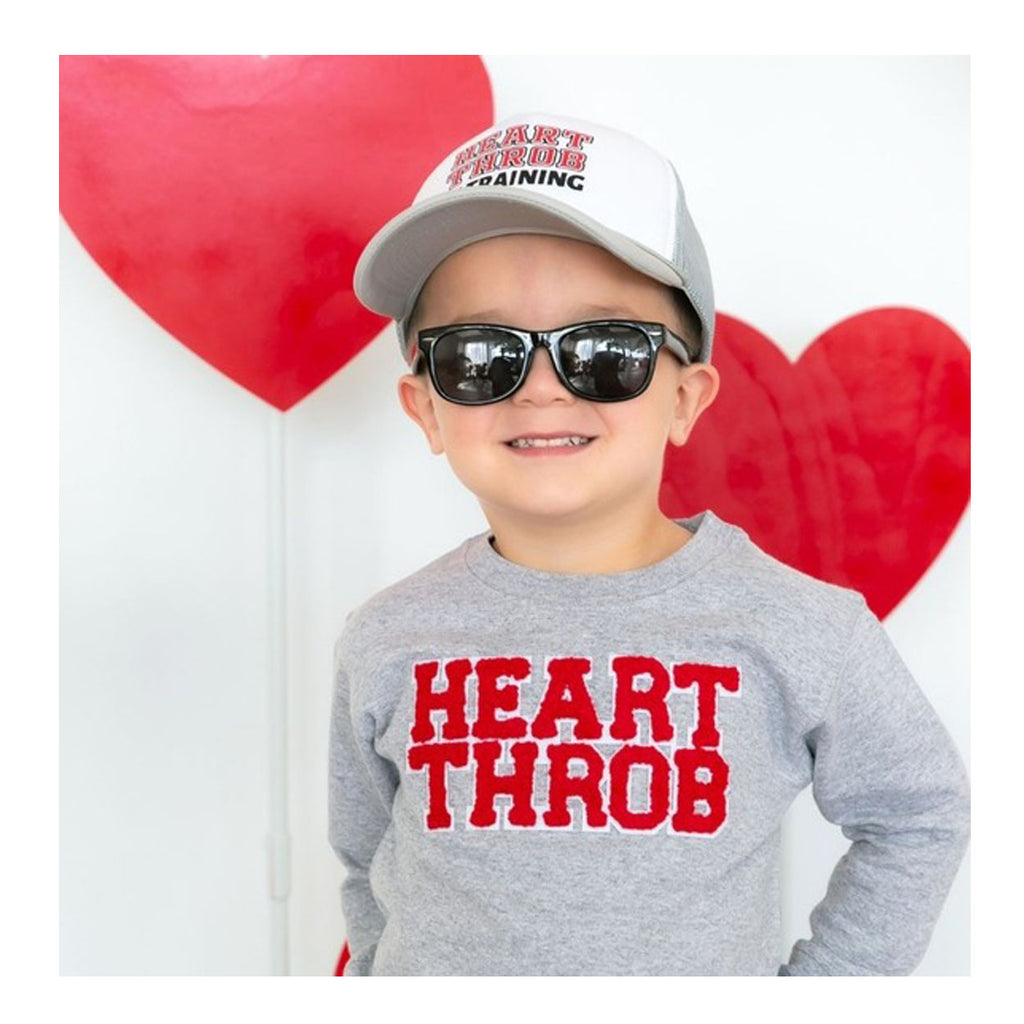Heart Throb in Training Valentine's Day Kids Trucker Hat-HATS & SCARVES-Sweet Wink-Joannas Cuties