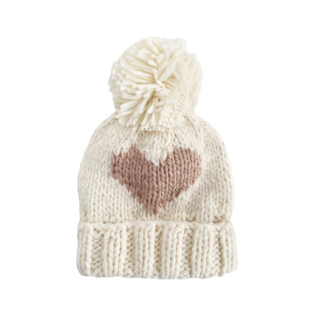 Heart Beanie Blush - Hand Knit Kids & Baby Hat