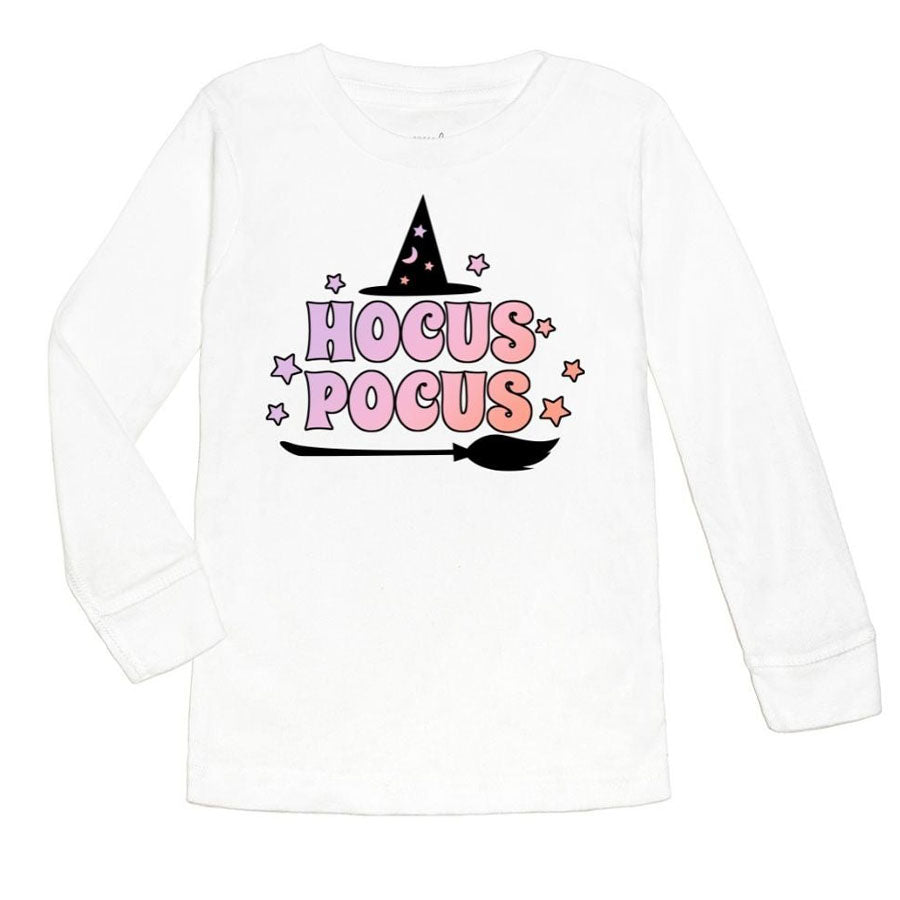 Hocus Pocus Halloween Long Sleeve Shirt - White-TOPS-Sweet Wink-Joannas Cuties