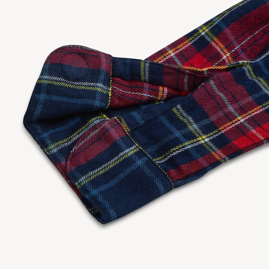 Holiday Plaid Flannel L/S Henley Top + Pant