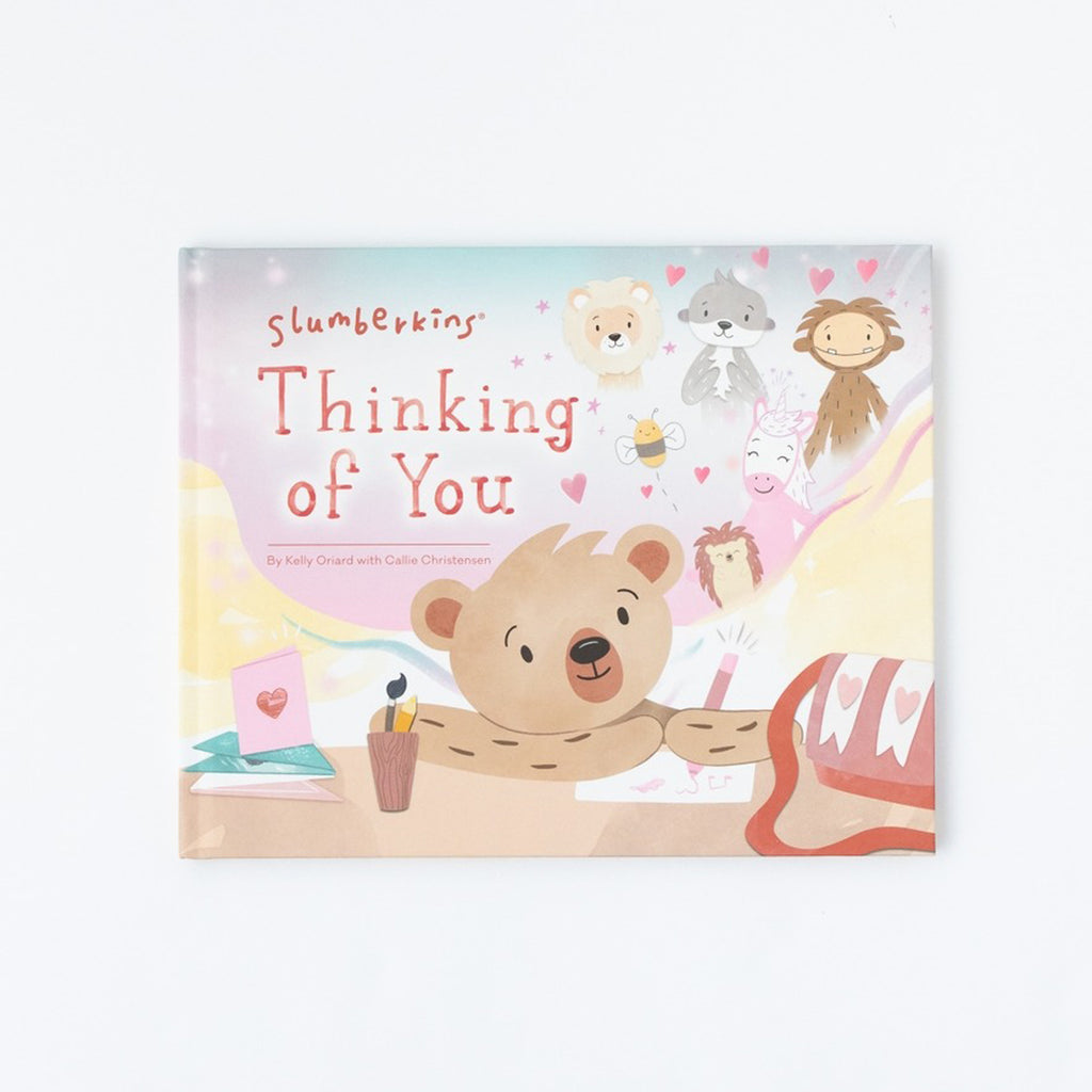 Honey Lion Kin + Hardcover Book-SOFT TOYS-Slumberkins-Joannas Cuties