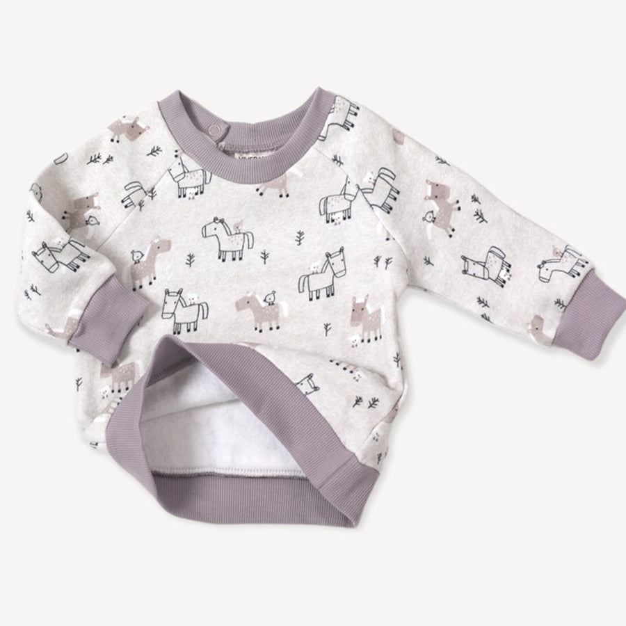 Rabbit + Bear Organics Little Girls Sweatshirt and Pants Set