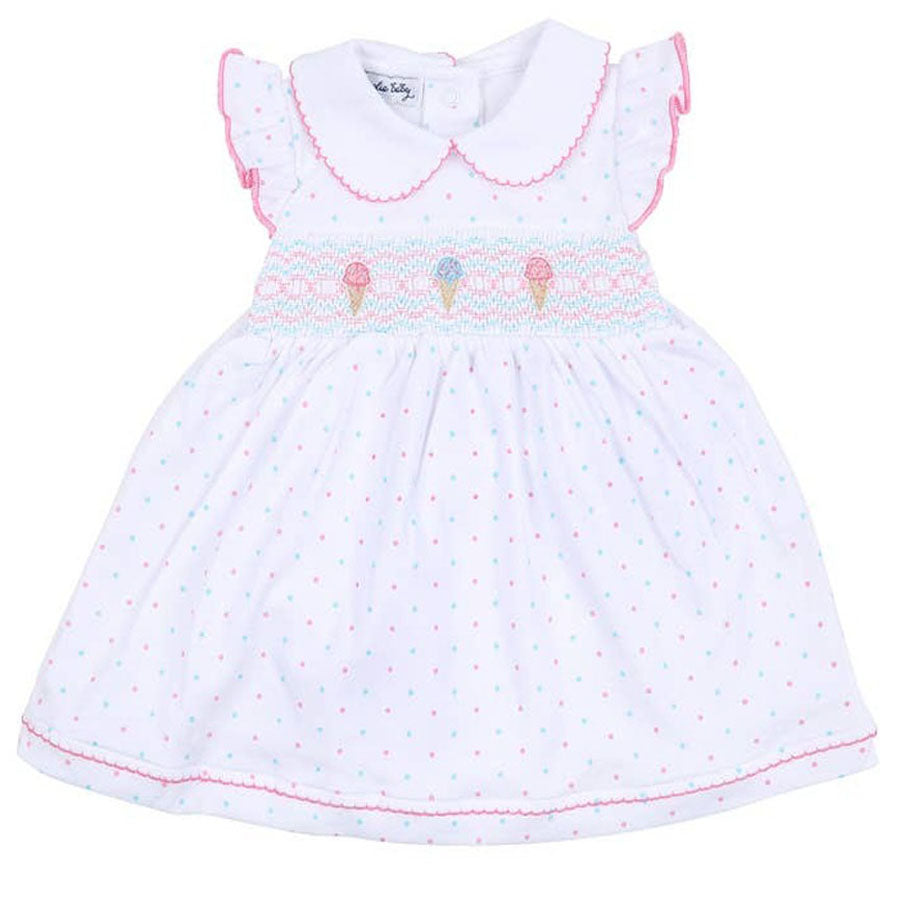 Ice Cream Classics Smocked Collar Flutters Bubble Newborn Ice Cream Classics Smocked Collar Flutters Bubble Newborn