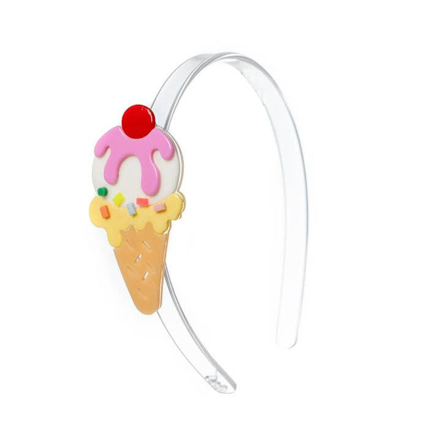 Ice Cream Sundae Pink/Yellow Headband-HEADBANDS-Lilies & Roses-Joannas Cuties