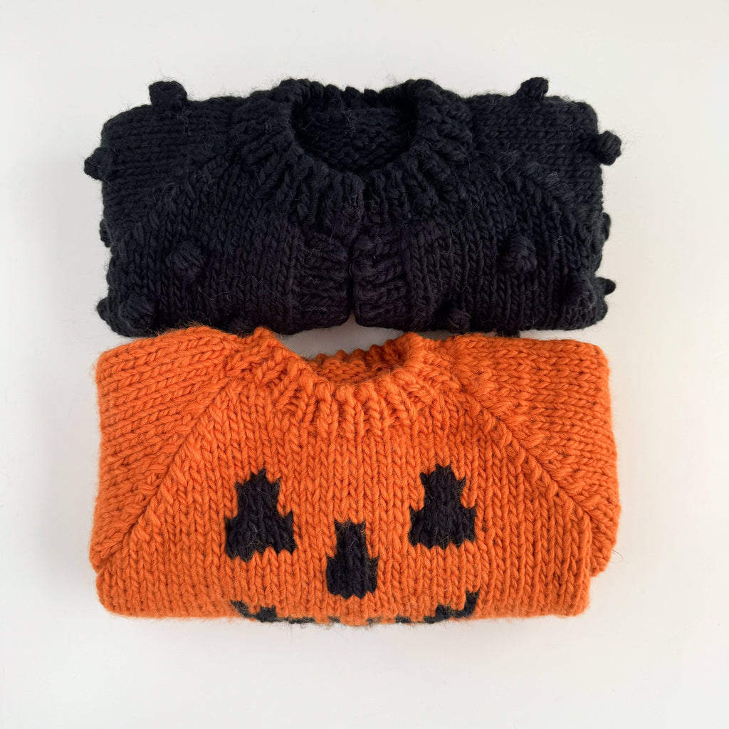 Jack-o-lantern Sweater Orange - Baby Kid Halloween Pumpkin