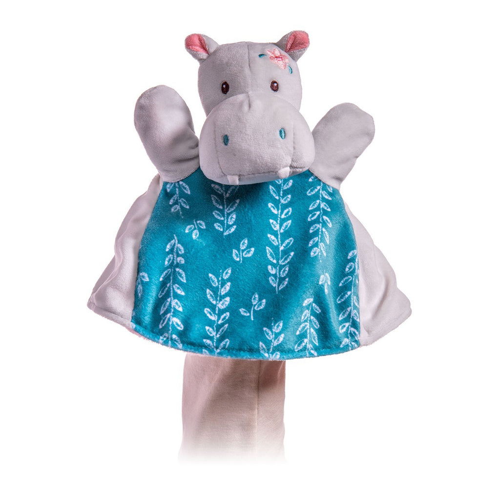 Jewel Hippo Lovey Puppet – 9″-TOYS-Mary Meyer-Joannas Cuties