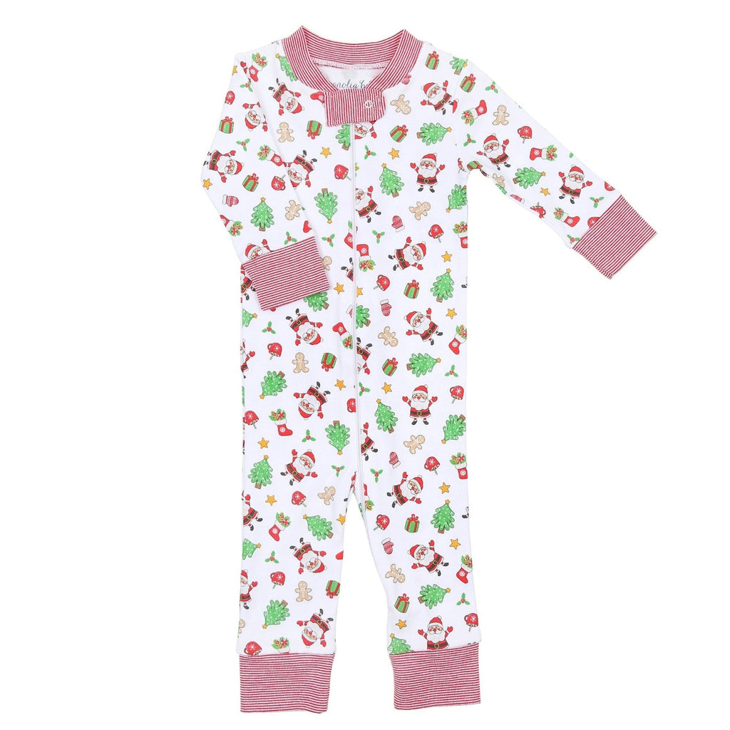 Jolly Holiday Red Zipper Pajamas