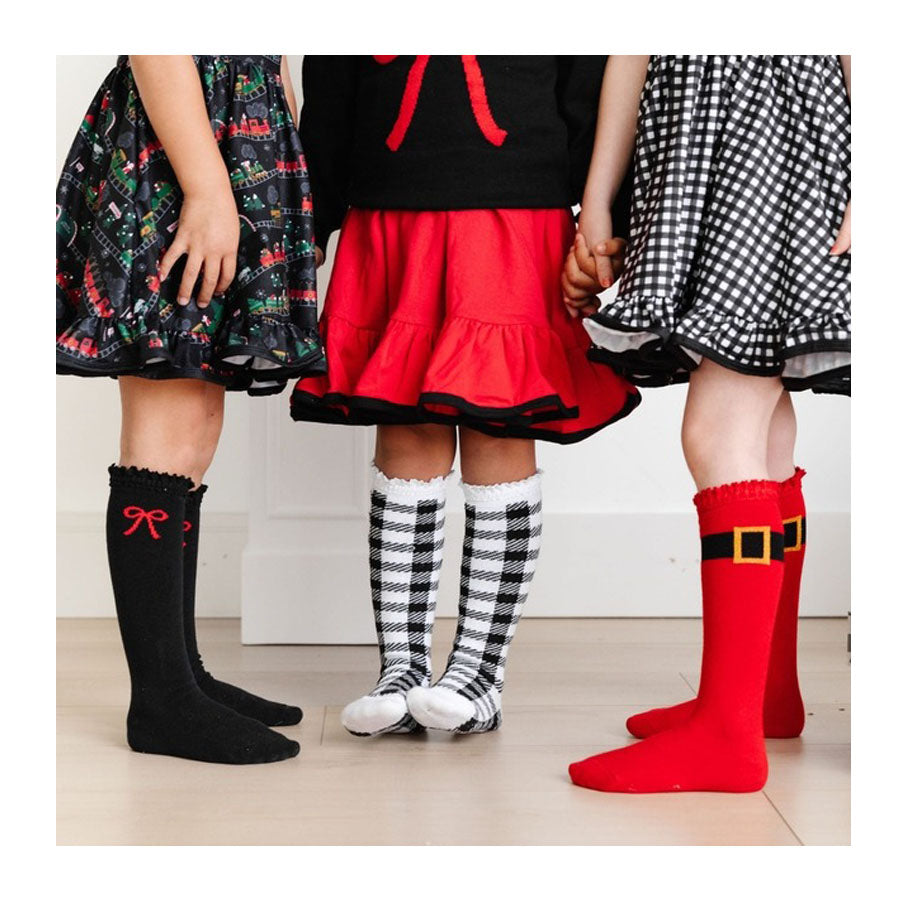 Jolly St. Nick Knee High Socks 3-Pack-SOCKS, TIGHTS & LEG WARMERS-Little Stocking Co.-Joannas Cuties