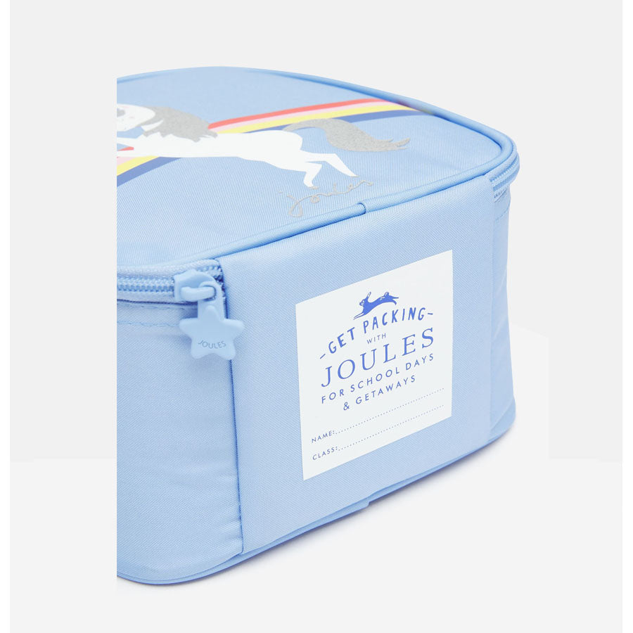 Girls Munch Bag – Blue Unicorn-BACKPACKS, PURSES & LUNCHBOXES-Joules-Joannas Cuties