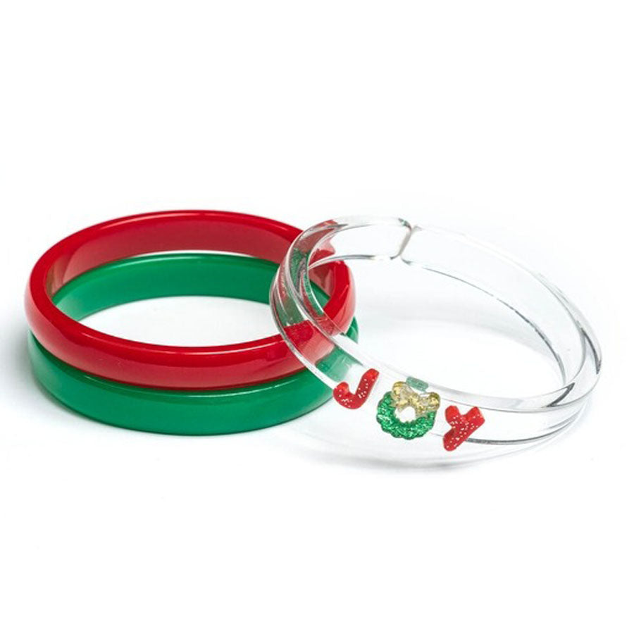 Joy Red Green Mix Bangles-JEWELRY-Lilies & Roses-Joannas Cuties