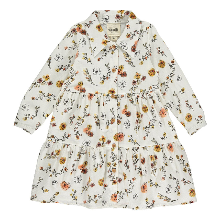 cream ditsy floral dress Marlow Cap Sleeve Dress in Cream Ditsy Floral Medium