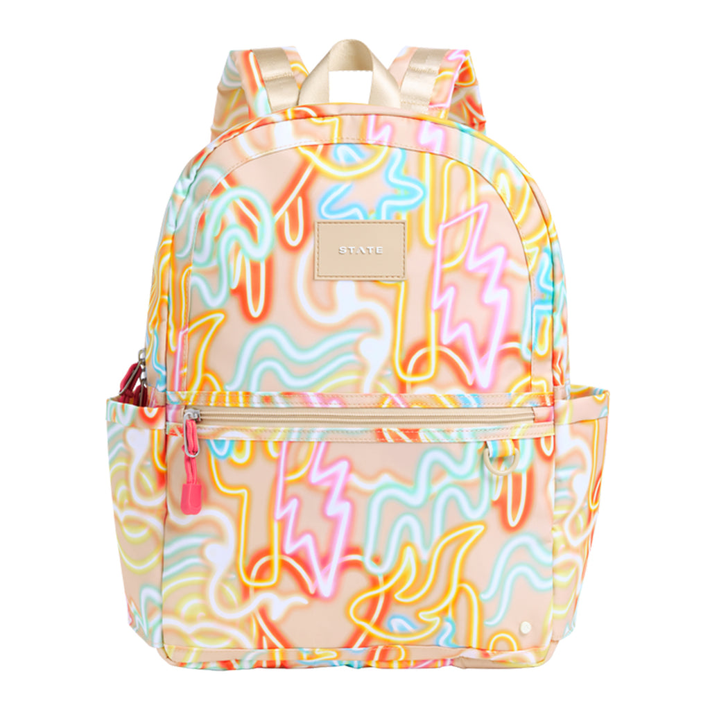 Kane Double Pocket Backpack - Nylon Oversized Neon