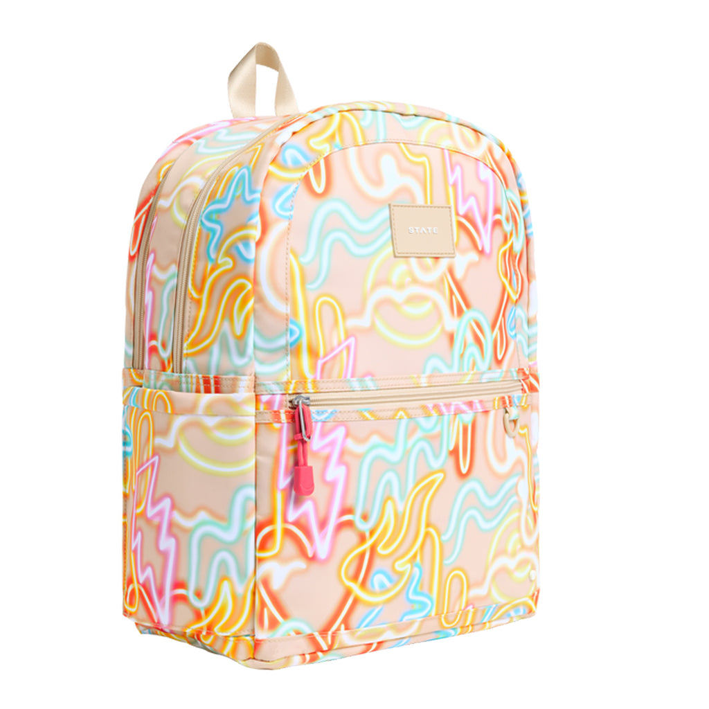 Kane Double Pocket Backpack - Nylon Oversized Neon