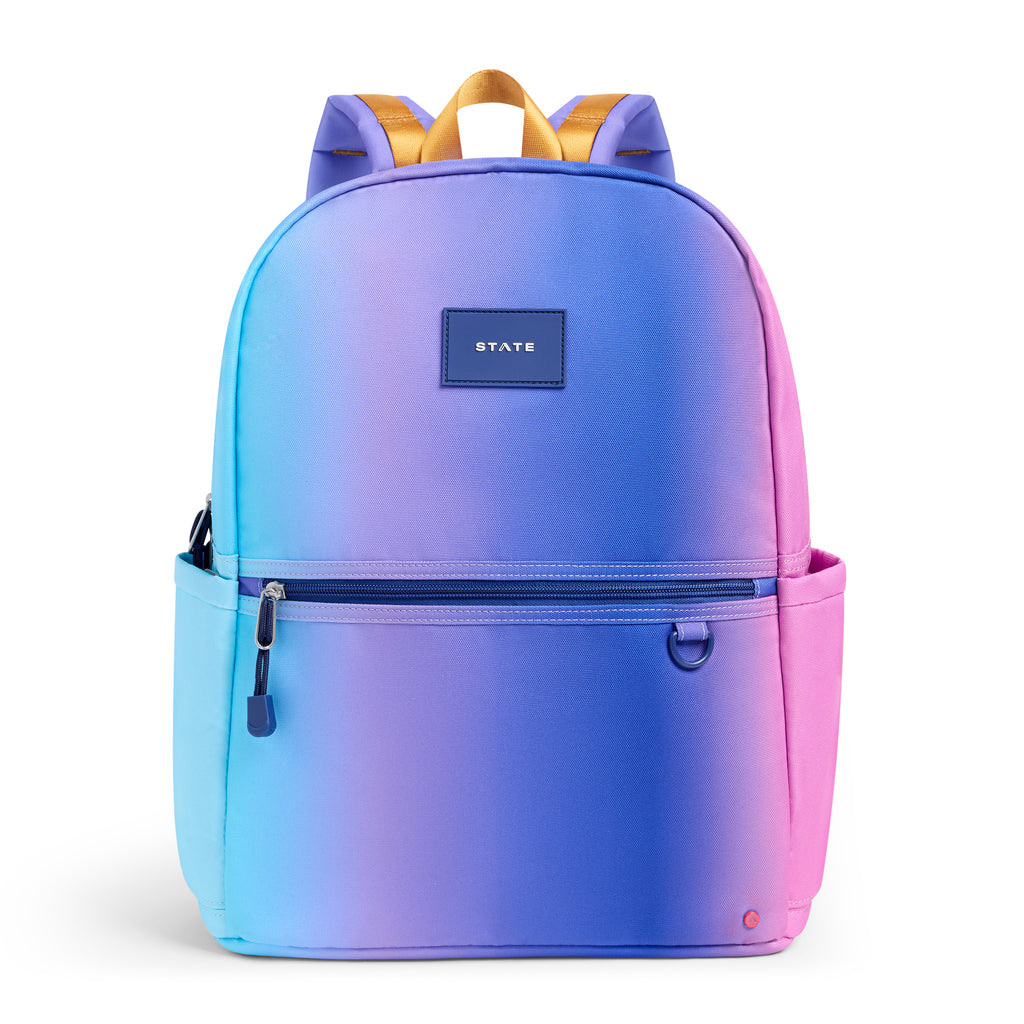 Kane Double Pocket Backpack - Blue Pink Gradient