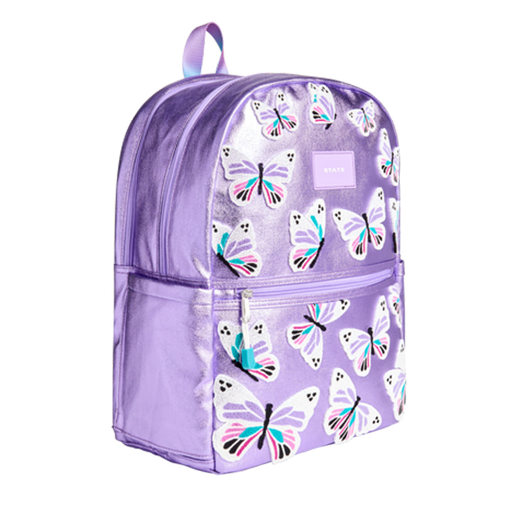 Kane Double Pocket Backpack - Metallic 3D Butterfly